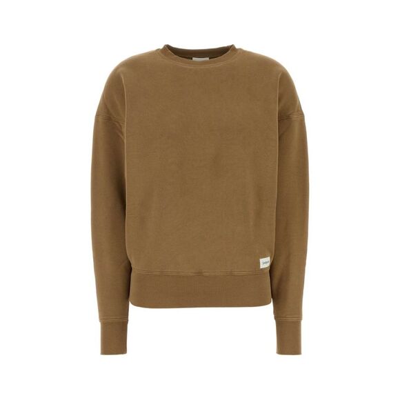 Saint Laurent Women Camel Cotton Sweatshirt
